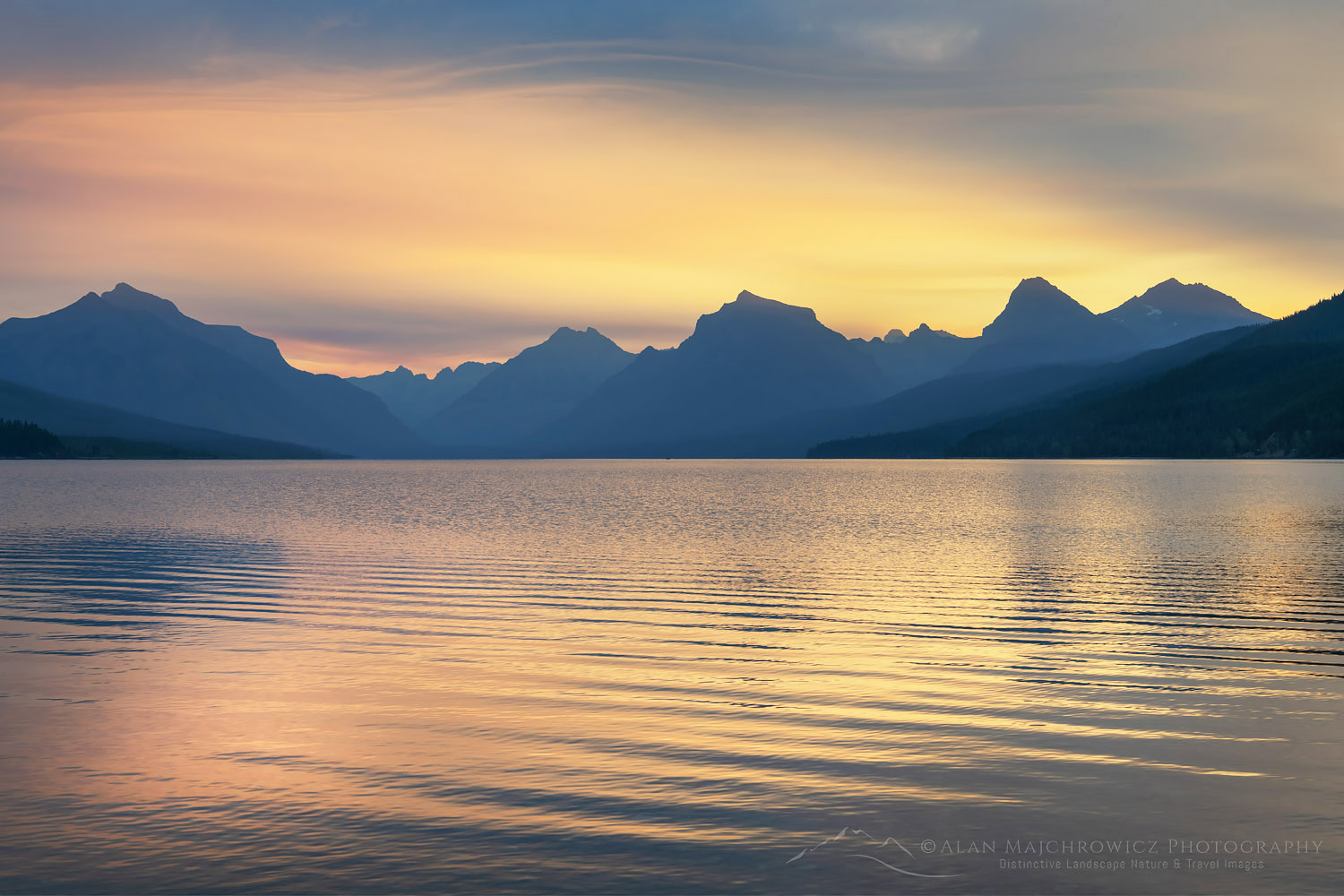 Sunrise over Lake McDonald Glacier National Park Montana #70126