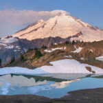Mount Baker seen from Goat Lake on Ptarmigan Ridge, Mount Baker Wilderness. North Cascades Washington #73706