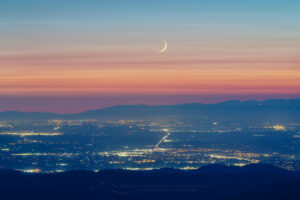 Crescent moon over Vancouver British Columbia #71787
