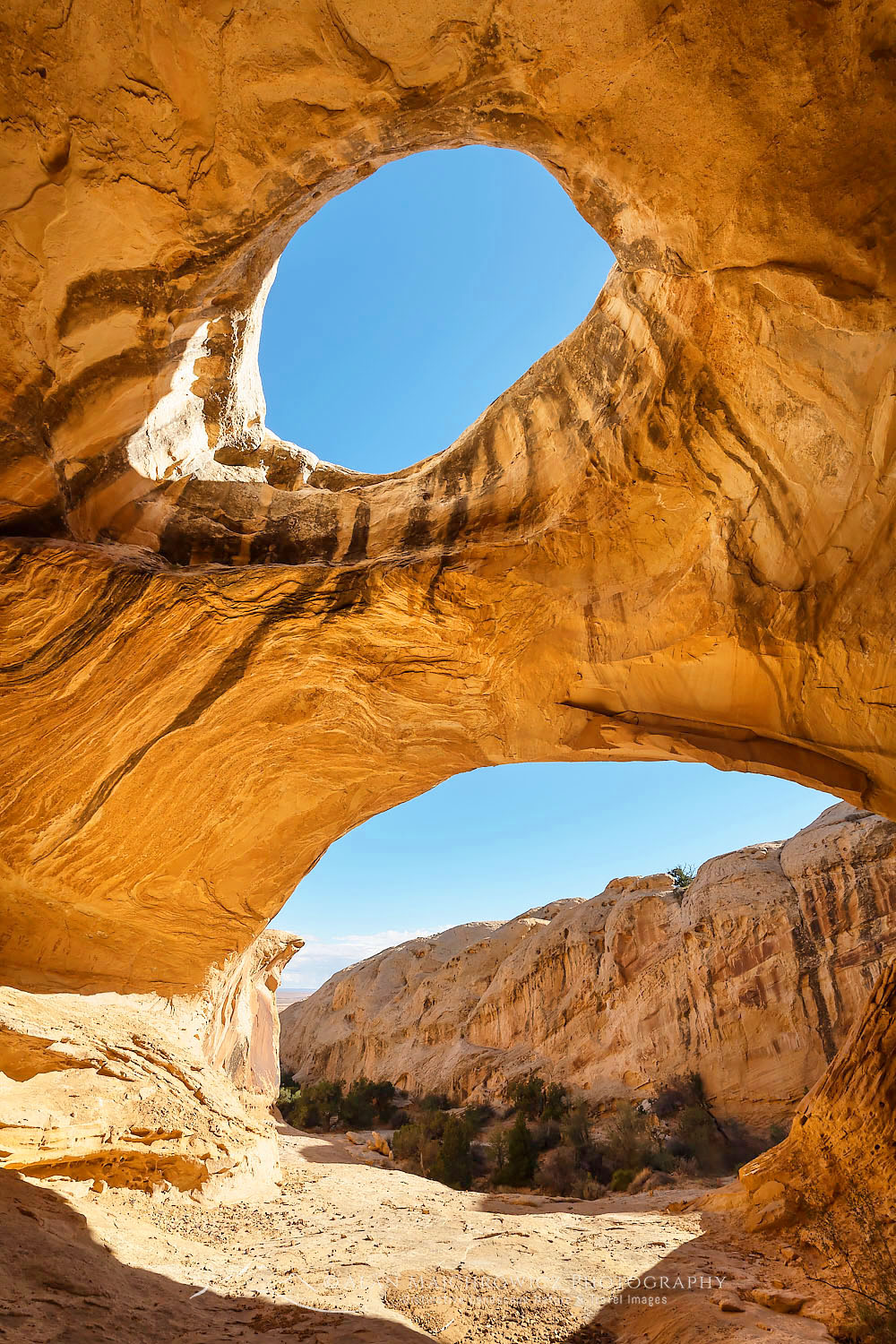 Wild Horse Window, a natural arch inside a snadstone alcove. San Rafael Reef Utah #75086