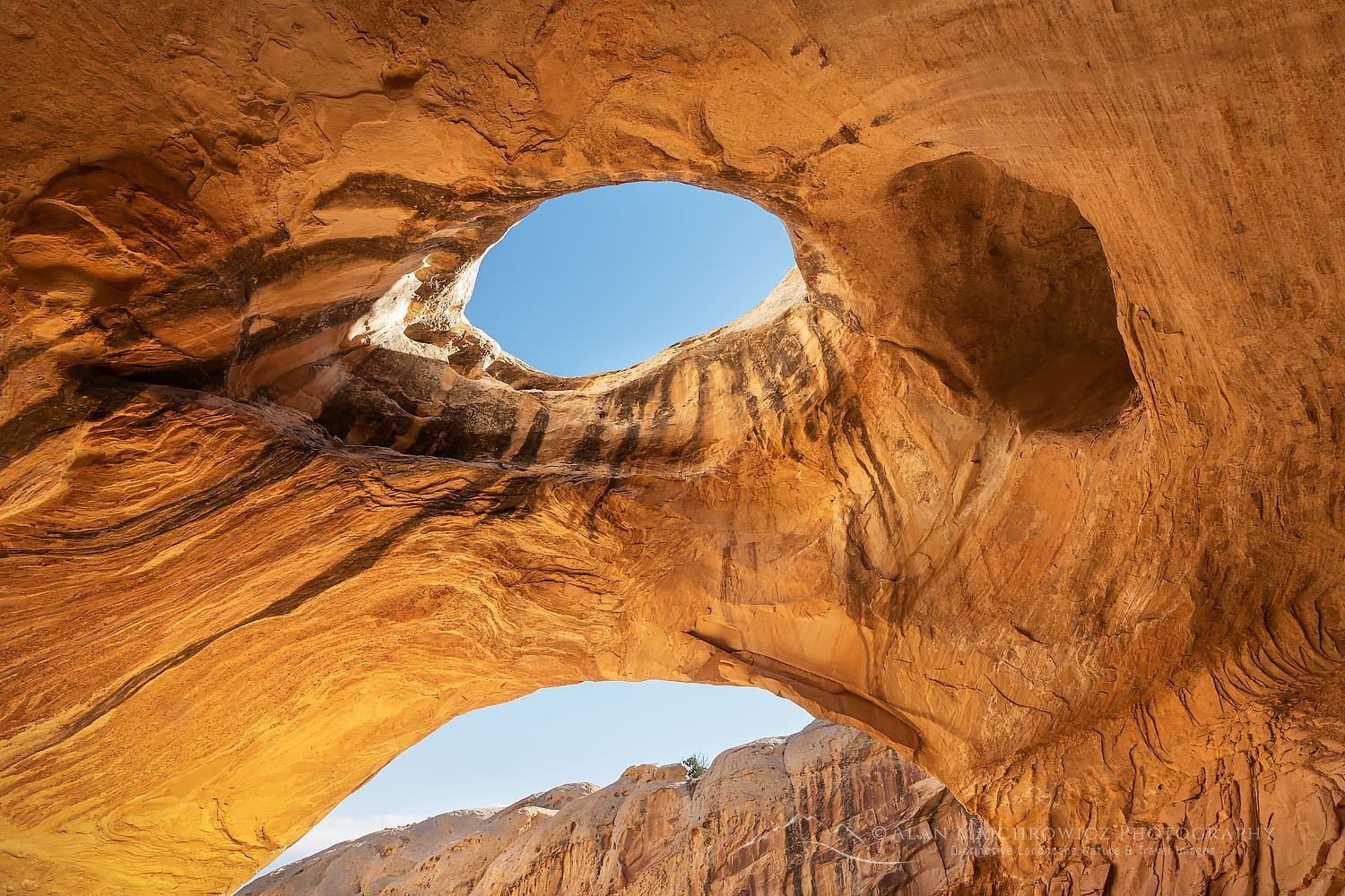 Wild Horse Window, a natural arch inside a snadstone alcove. San Rafael Reef Utah #75095