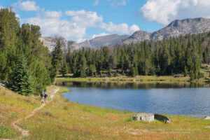 Fremont Trail alongside Marms Lake Bridger Wilderness Wyoming