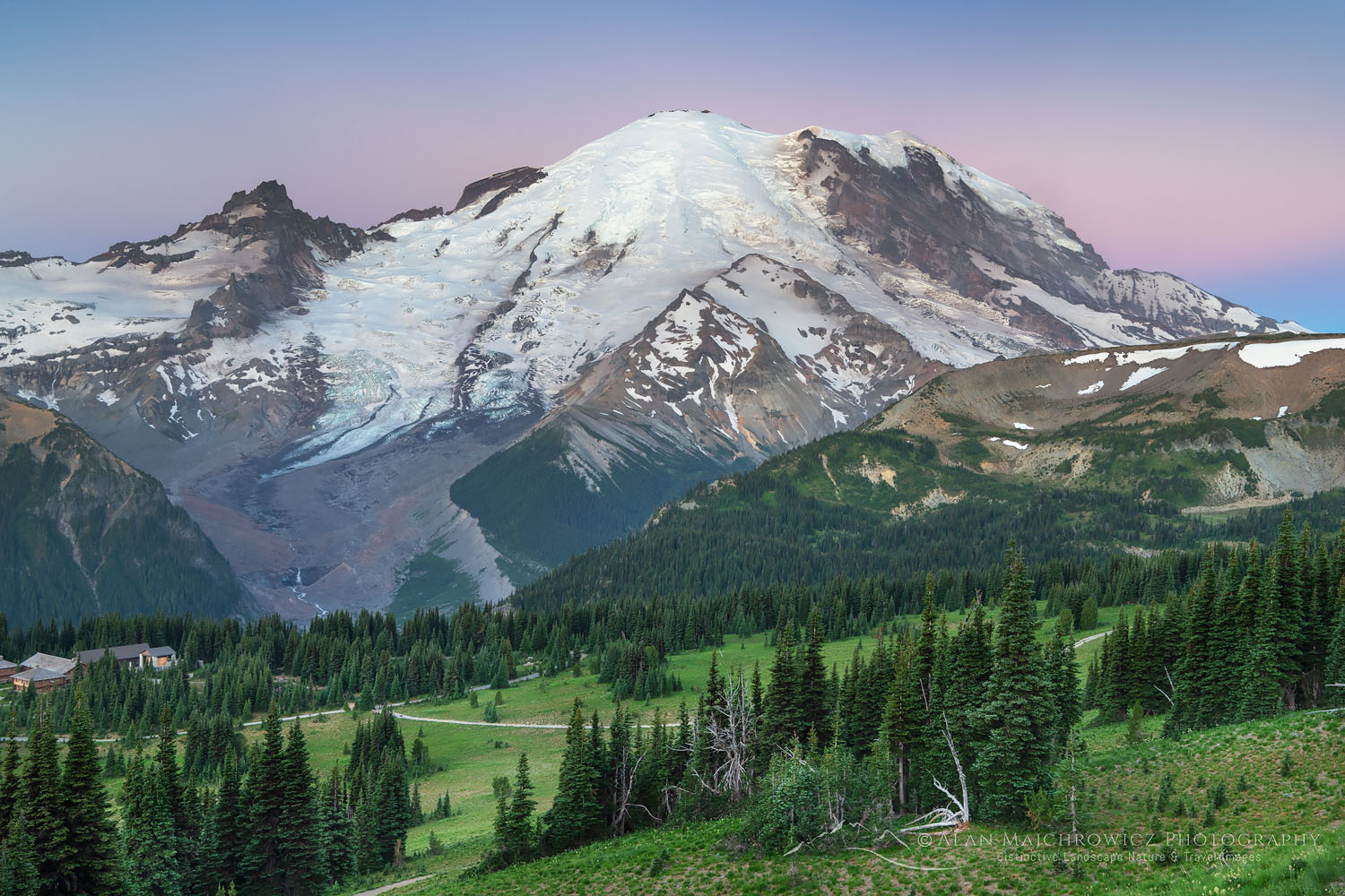 Sunrise on Mount Rainier from Sunrise Nature Tails. Mount Rainier National Park #77871