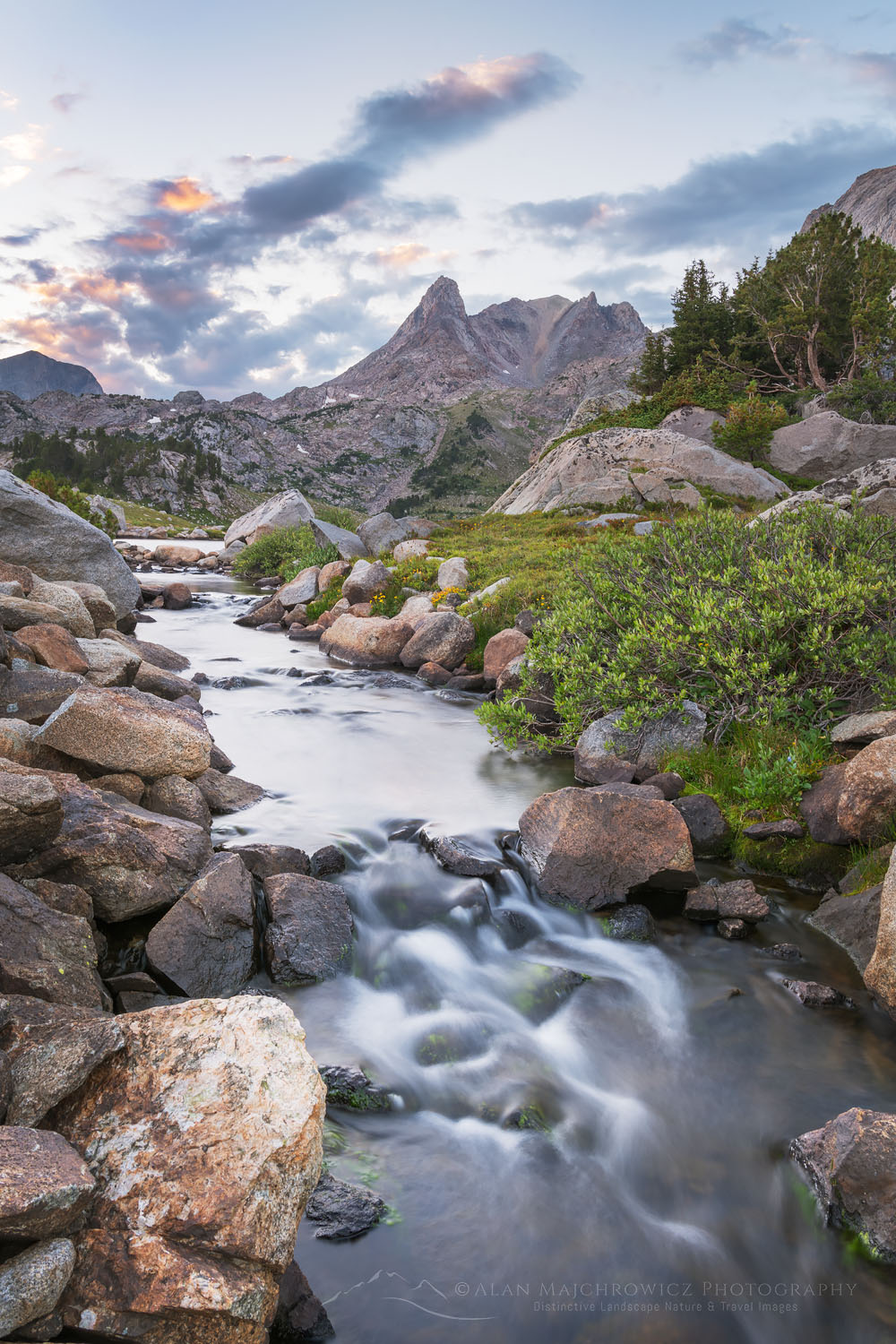 Pyramid Creek, Bridger Wilderness. Wind River Range Wyoming #78011