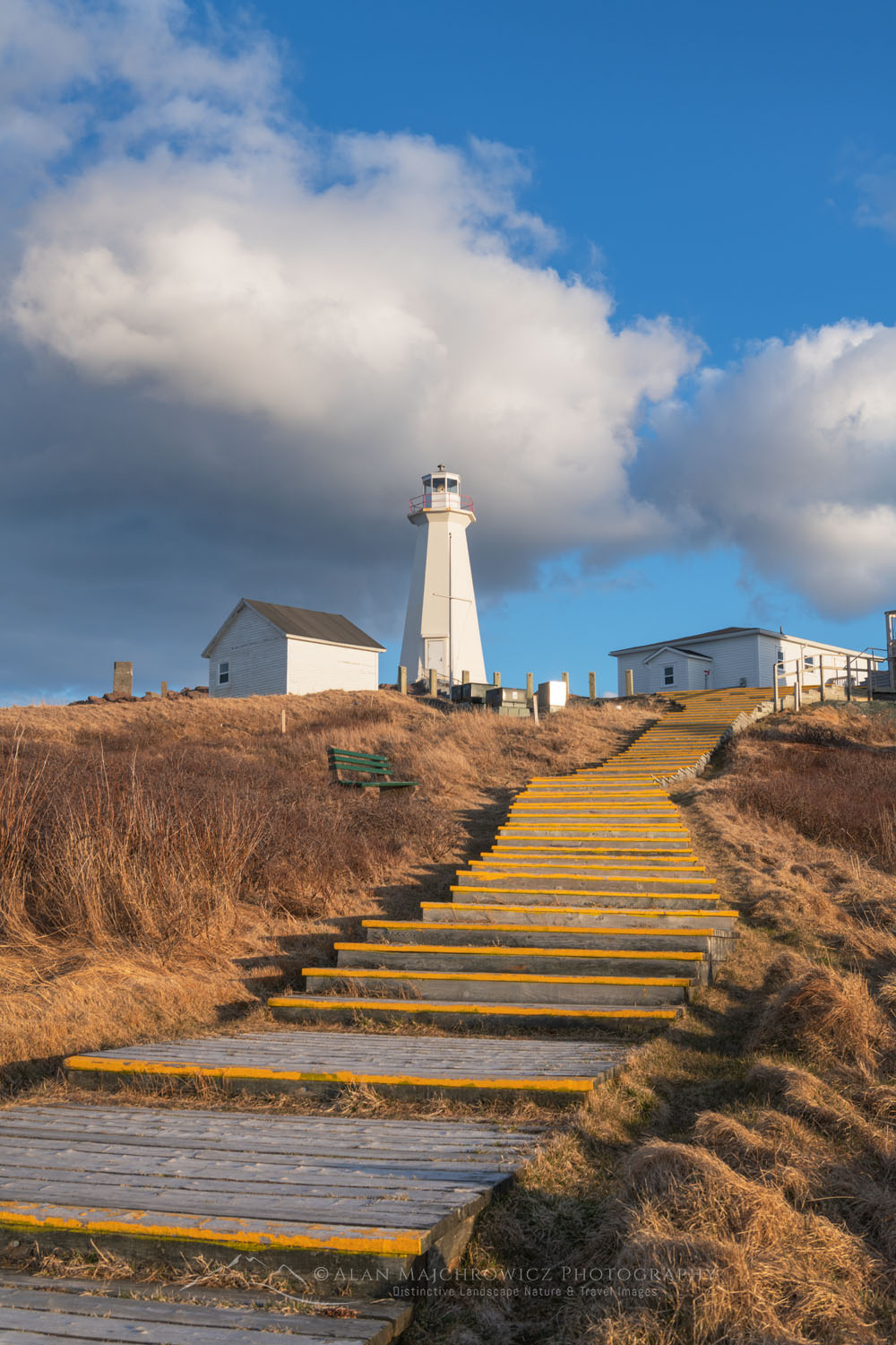 Boardwalk stairs at Cape Spear Lighthouse National Historic Site in St. John's, Newfoundland and Labrador, Canada #79507