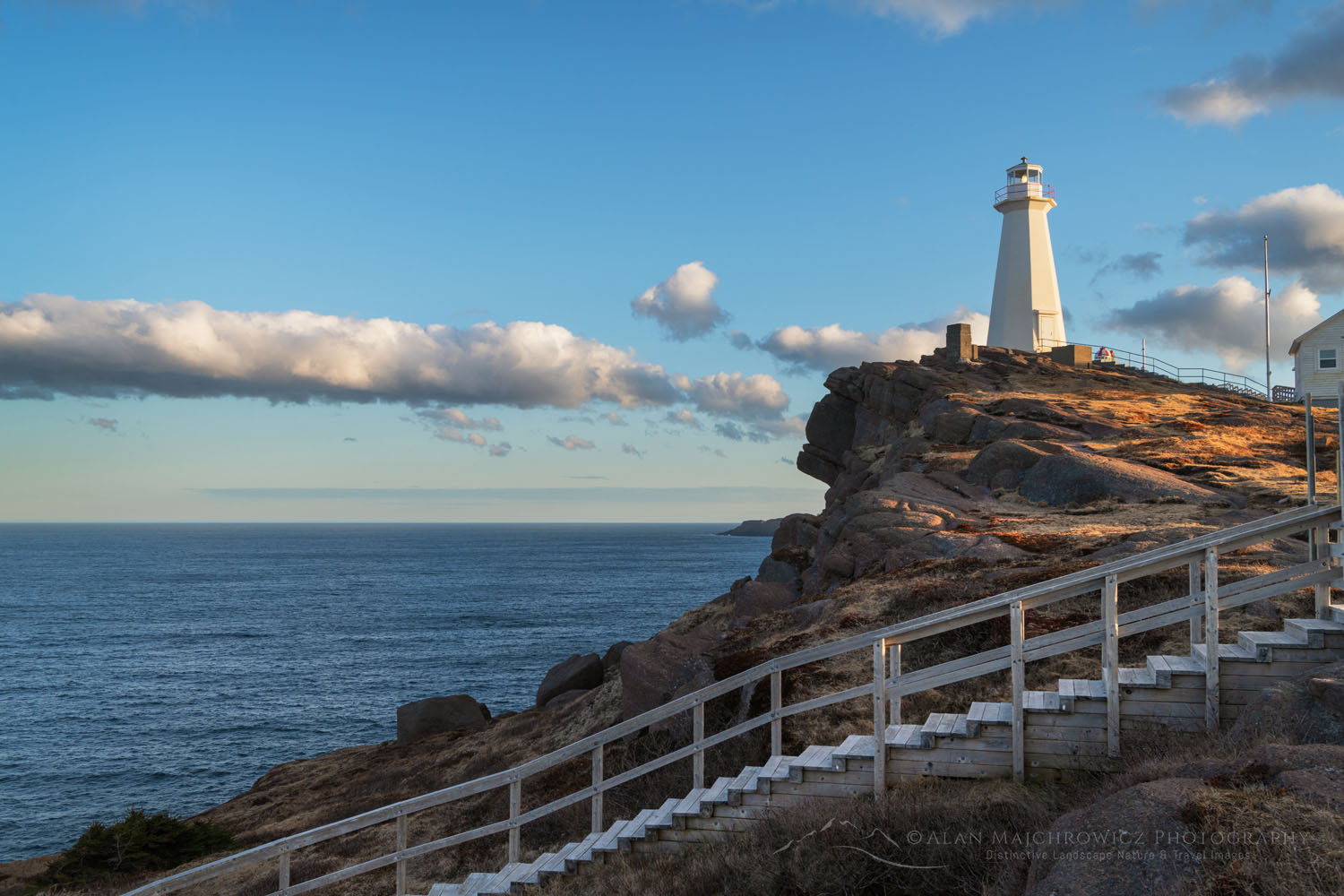 Stairway below Cape Spear Lighthouse. Cape Spear Lighthouse National Historic Site in St. John's, Newfoundland and Labrador, Canada #79519