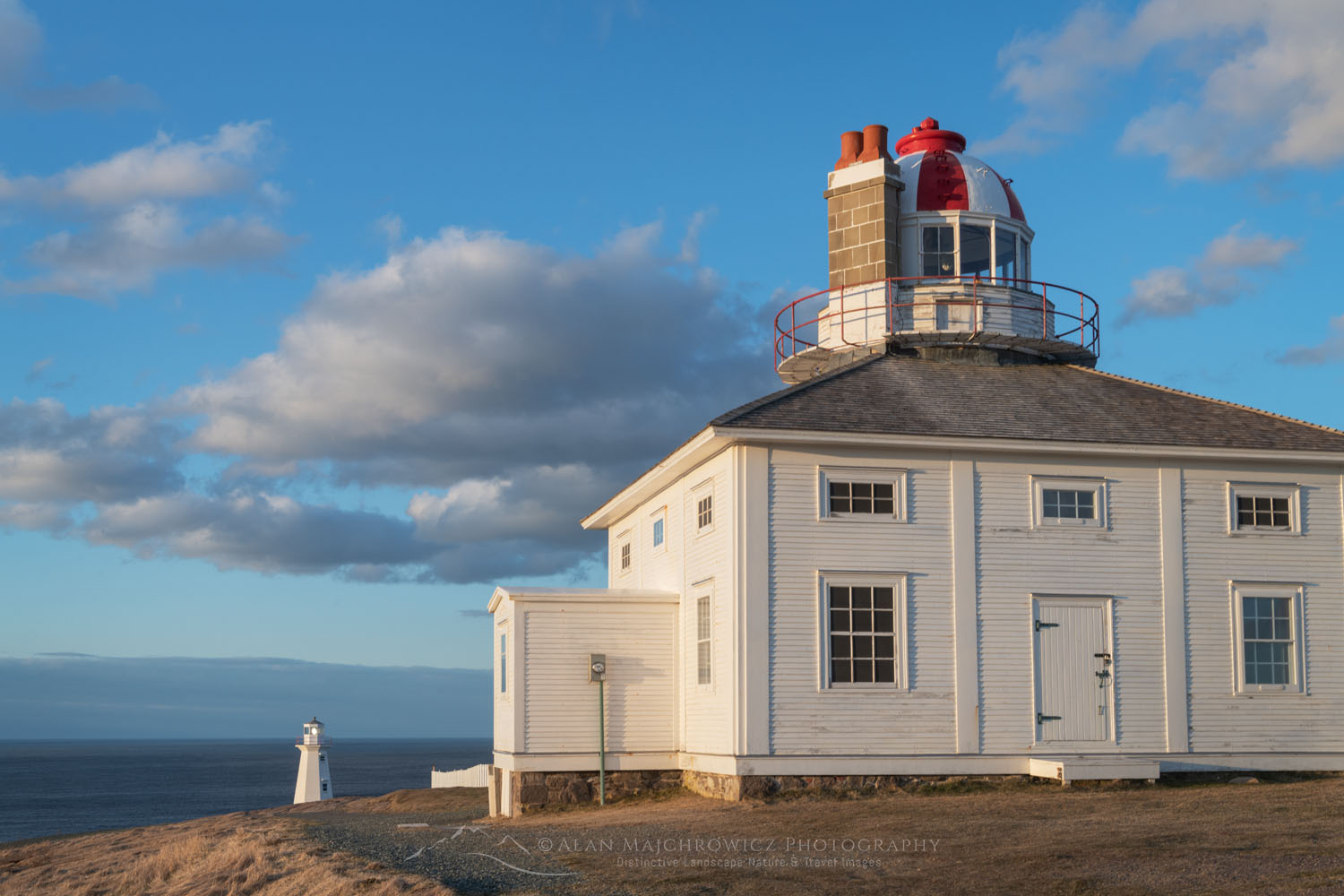 One of two lighthouses at Cape Spear Lighthouse National Historic Site in St. John's, Newfoundland and Labrador, Canada #79535