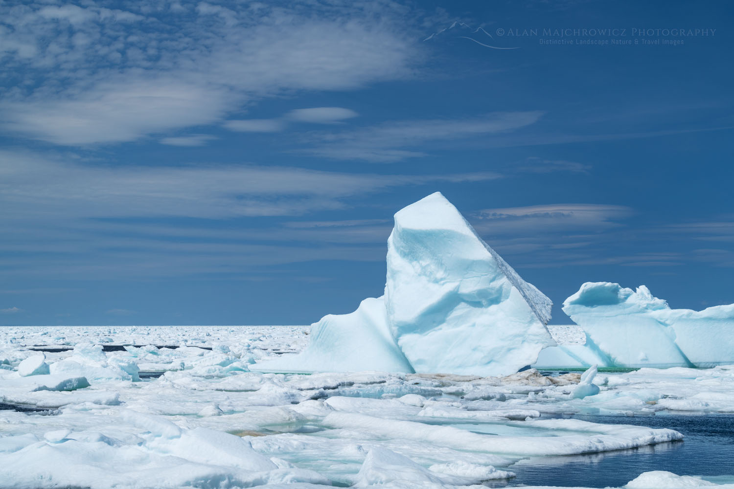 Icebergs and pack ice in Twillingate, Newfoundland and Labrador Canada #79958