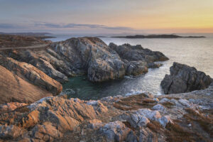 Sunset at the rocky and rugged coast of Cape Bonavista Newfoundland #79571