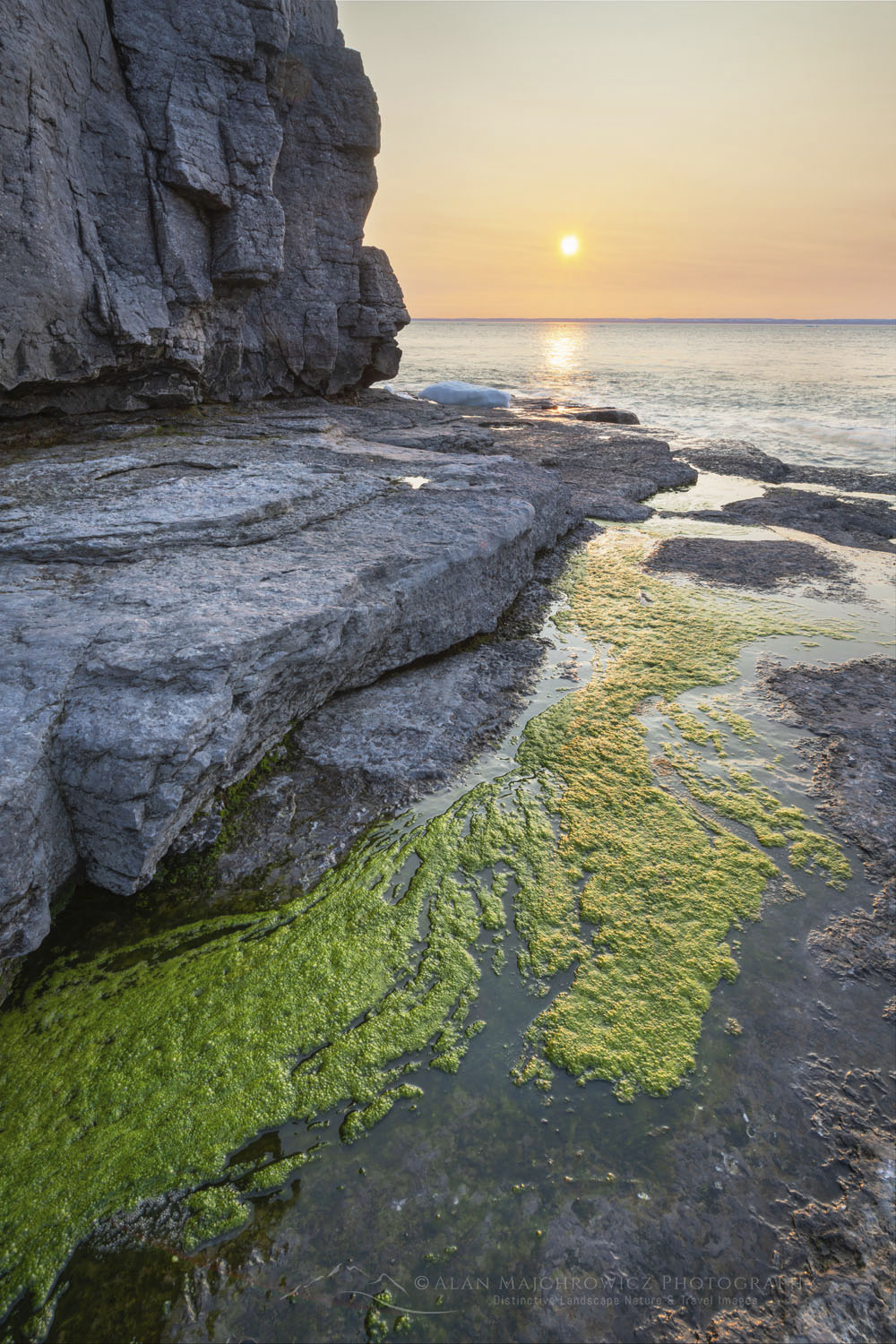Sunset over Cape Norman on the Great Northern Peninsula. Cape Norman is the northernmost point of insular Newfoundland. Newfoundland and Labrador Canada #80427