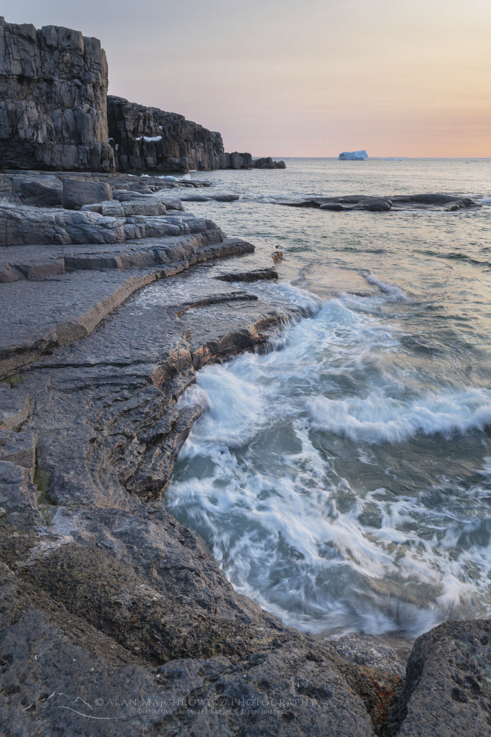 Sunset over Cape Norman on the Great Northern Peninsula. Cape Norman is the northernmost point of insular Newfoundland. Newfoundland and Labrador Canada #80451