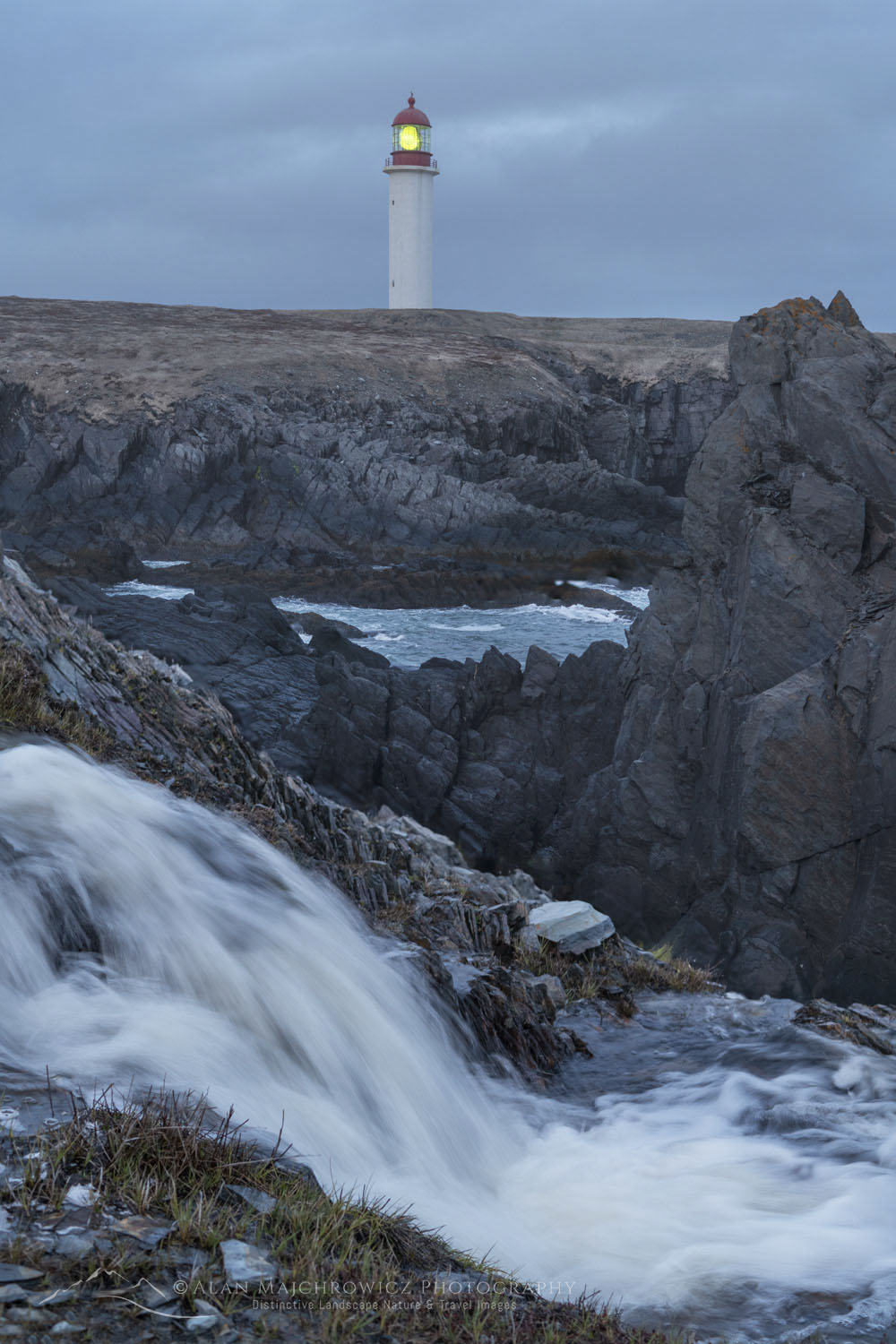 Cape Race Lighthouse on the southern end of the Avalon Peninsula. Newfoundland and Labrador Canada #80600