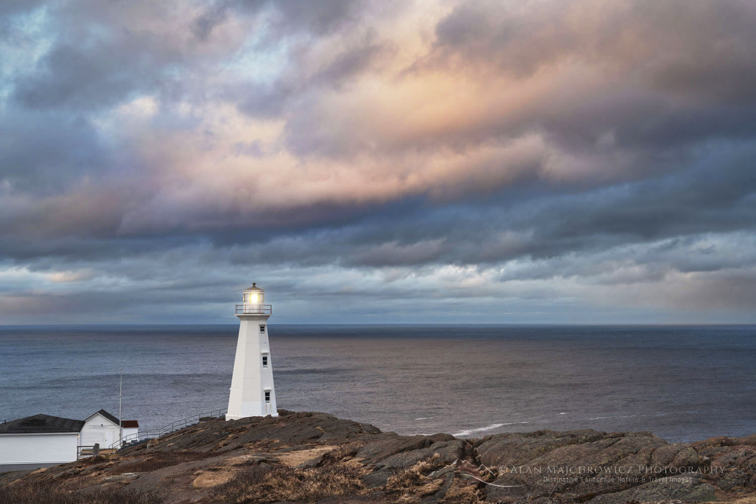 One of two lighthouses at Cape Spear Lighthouse National Historic Site in St. John's, Newfoundland and Labrador, Canada #79487