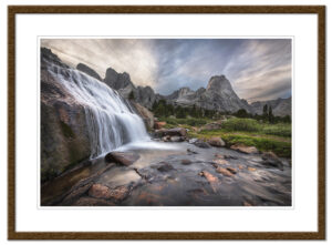 Fine Art Landscape photography Prints Cirque of the Towers waterfall Wind River Range