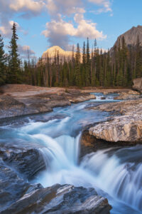 Natural Bridge Waterfall on the Kicking Horse River. Yoho National Park in the Canadian Rockies. British Columbia Canada #81715