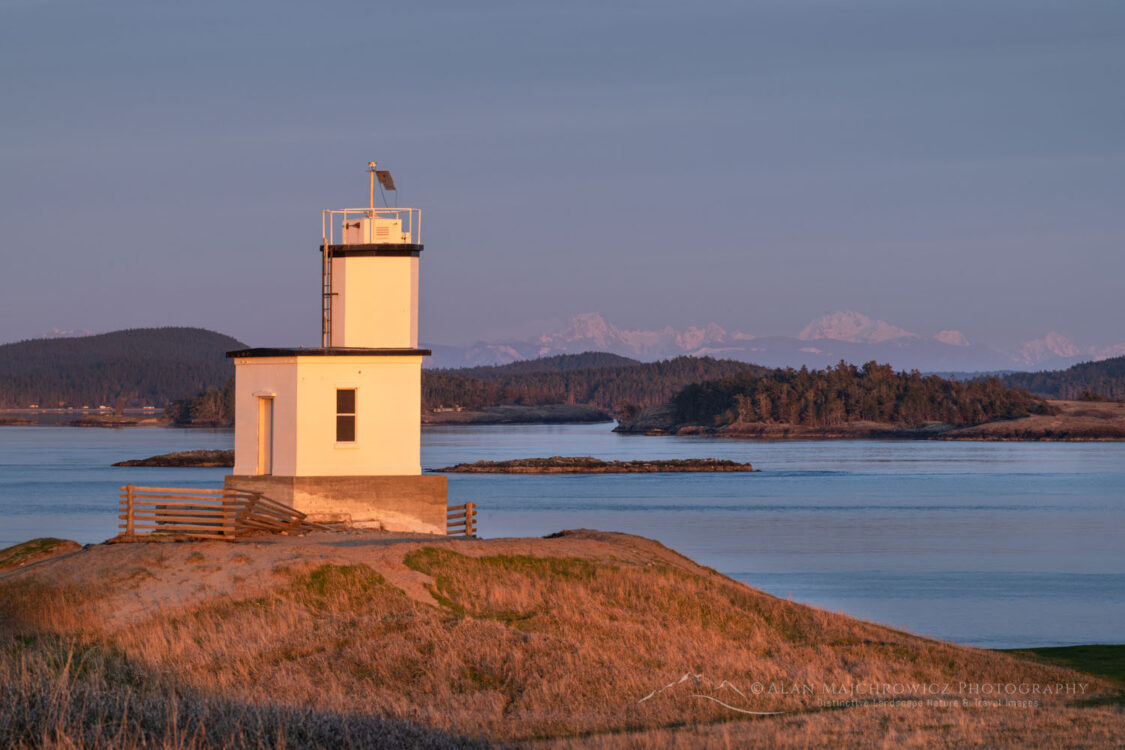 Evening light over Cattle Point Lighthouse San Juan Island Washington #79189