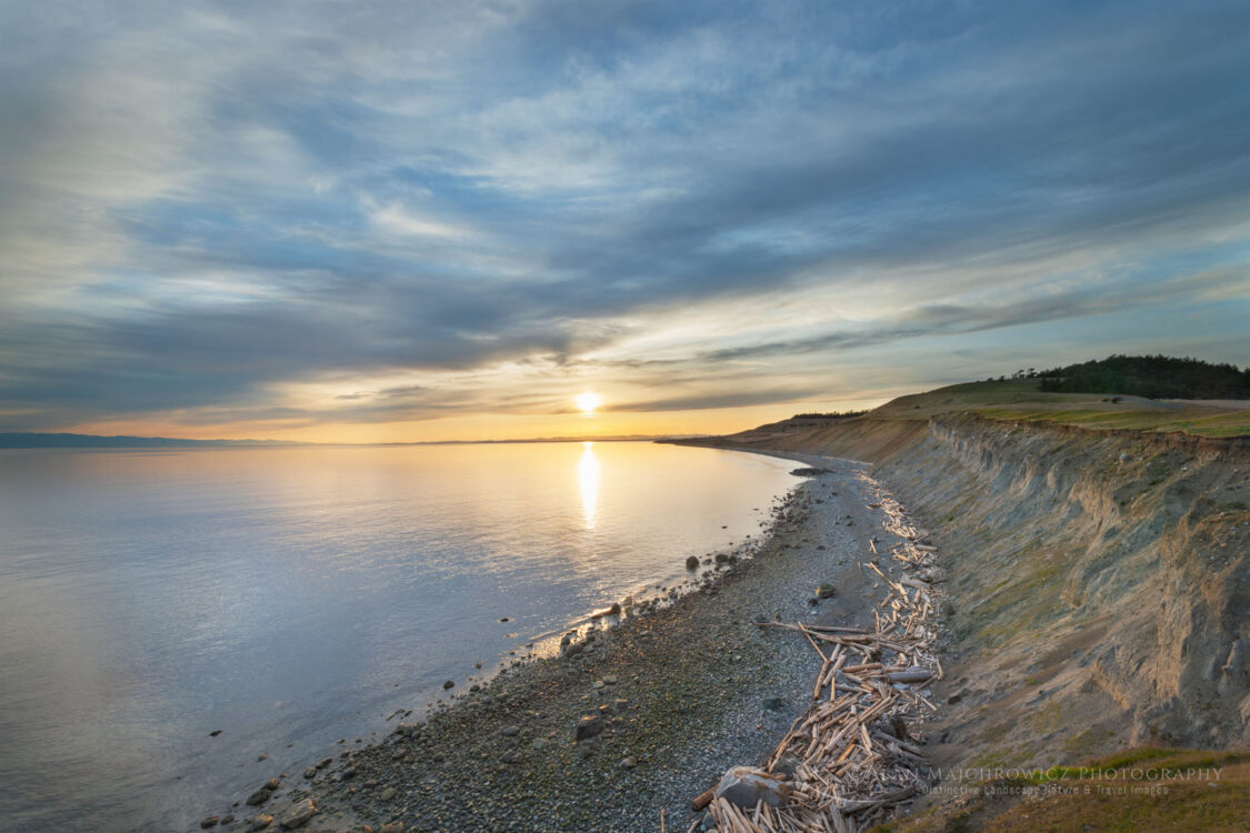 Sunset over Cattle Point and Strait of Juan de Fuca, San Juan Island Washington #79174