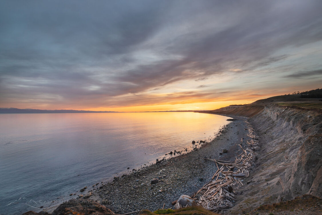 Sunset over Cattle Point and Strait of Juan de Fuca, San Juan Island Washington #79202