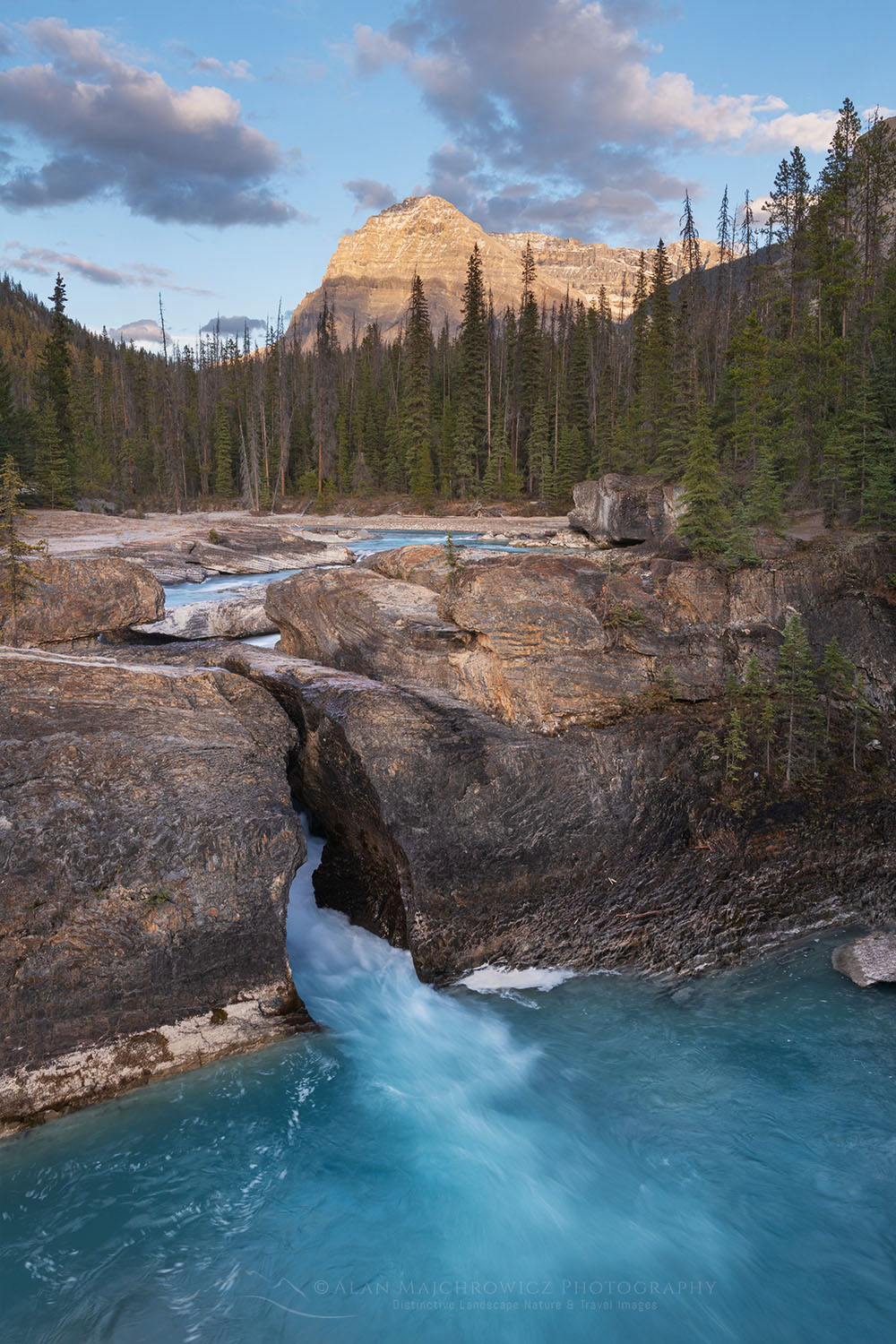 Natural Bridge Waterfall Yoho National Park - Alan Majchrowicz Photography