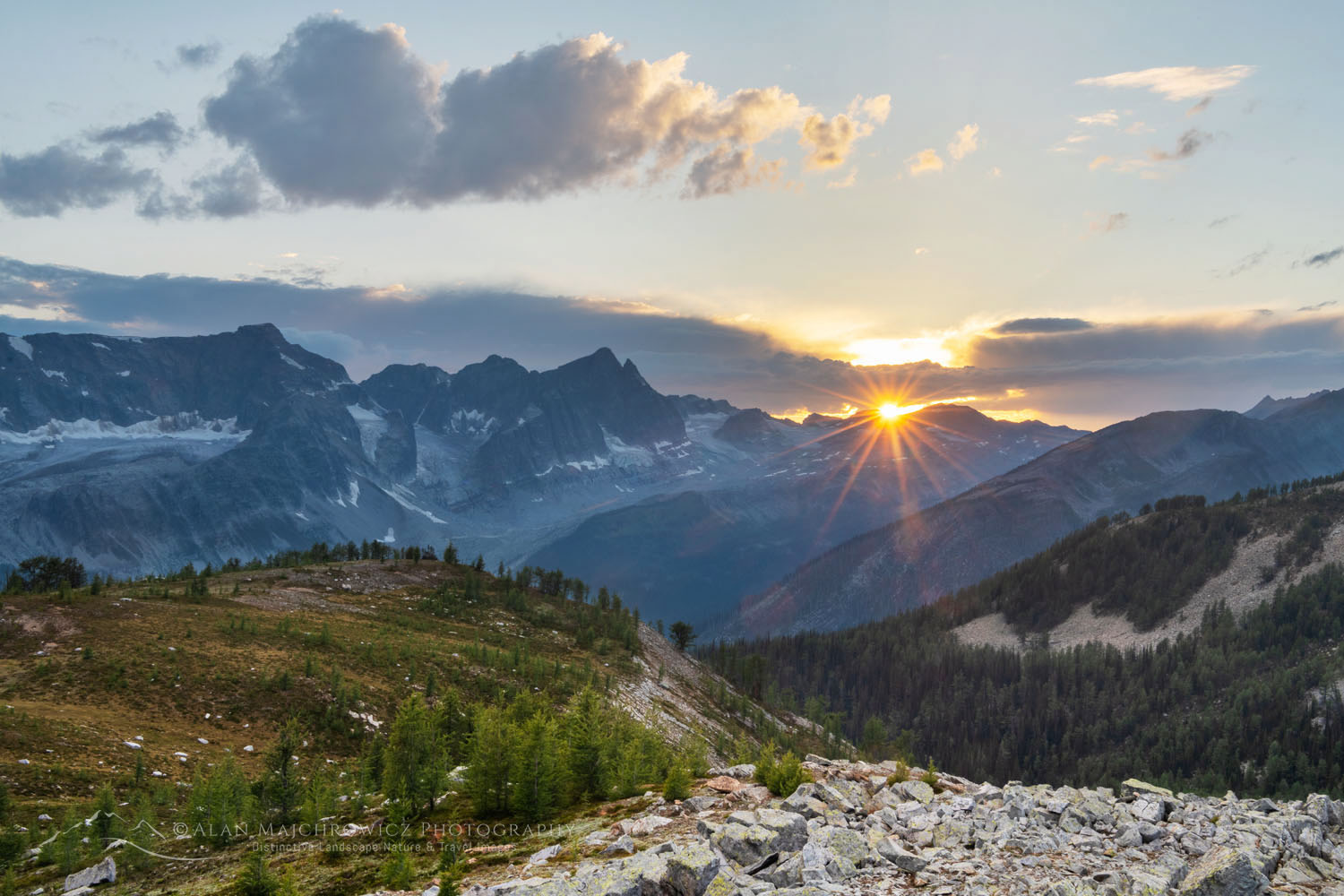 Sunset over McDuff Mountain, Purcell Mountains British Columbia Canada #81075
