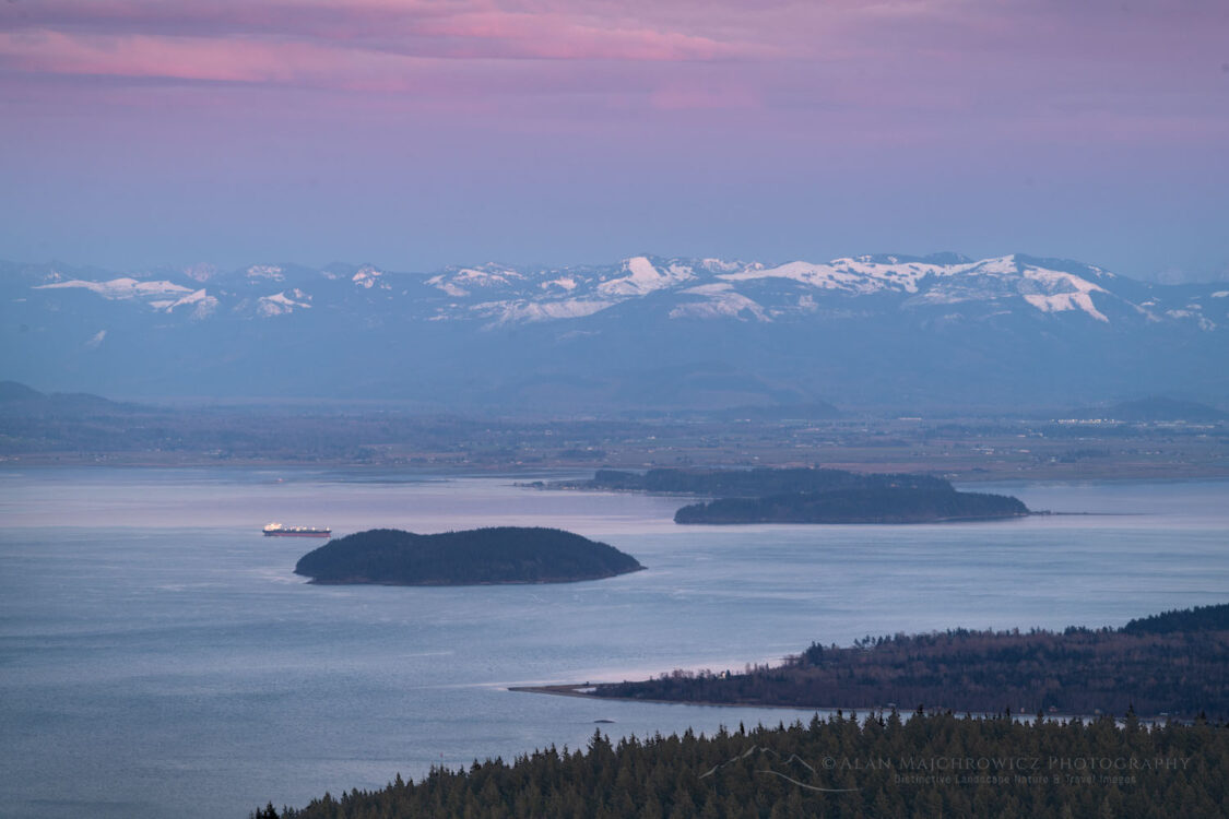 View of San Juan Islands from Mount Constitution on Orcas Island. Washington #79119