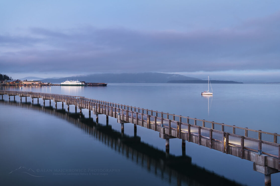 Taylor Dock Boardwalk during twilight, Boulevard Park Bellingham Washington #78921