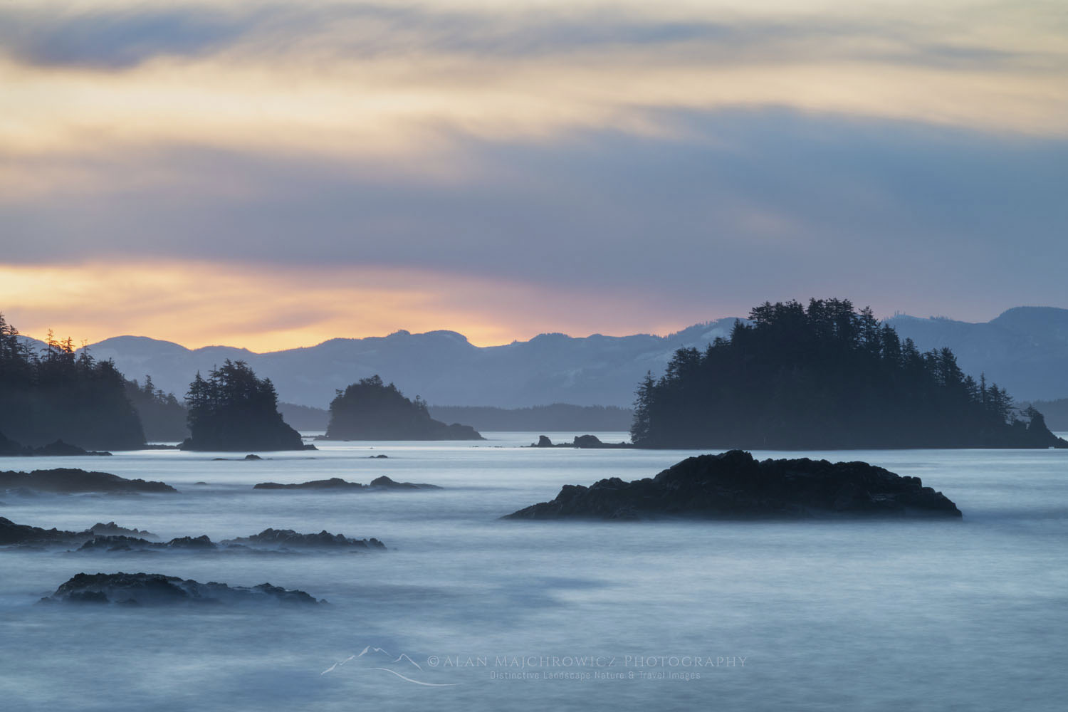 Sunrise on the rugged coast along Wild Pacific Trail in Ucluelet , Vancouver Island British Columbia #79332