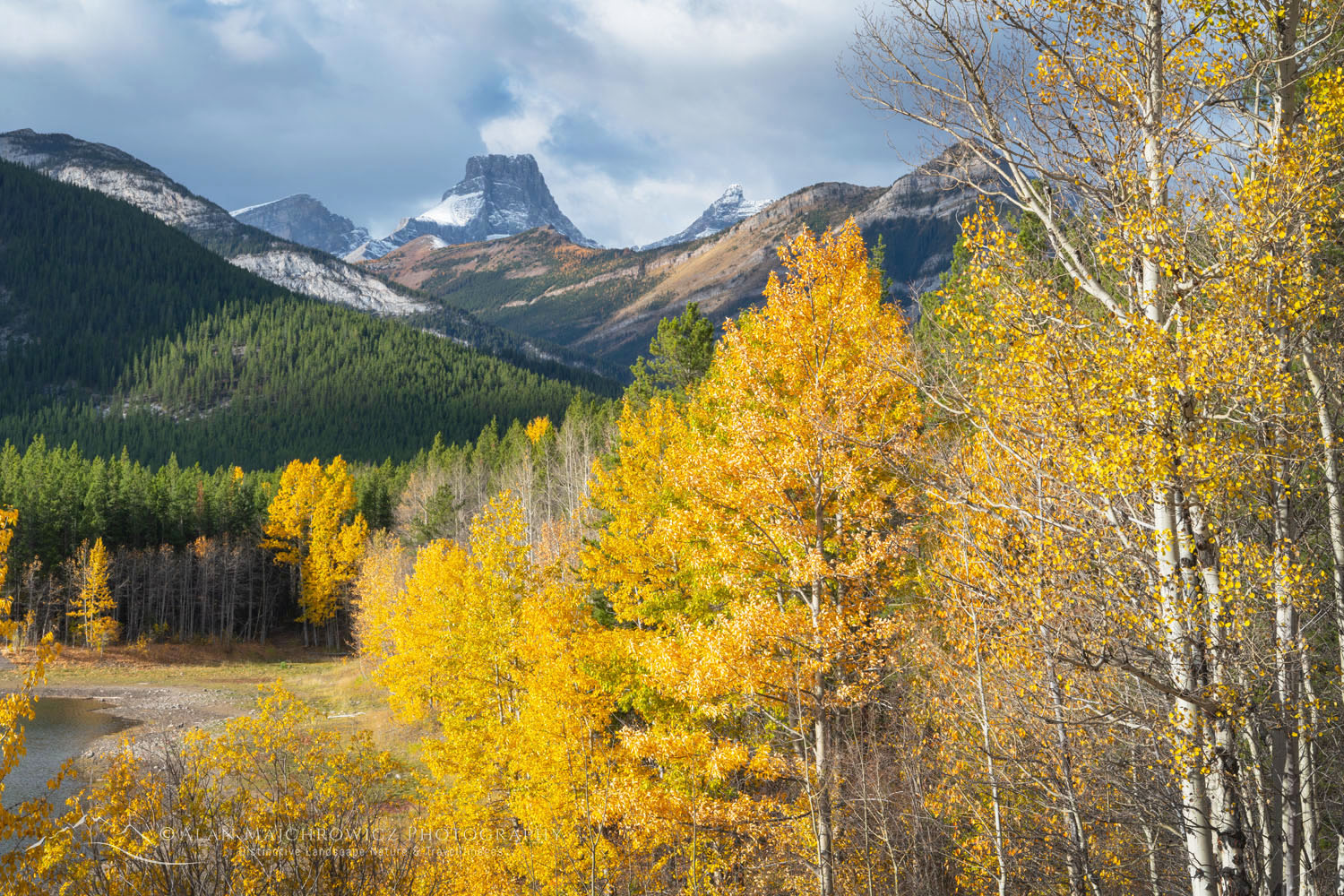 Wedge Pond fall foliage Kananaskis Country Alberta - Alan Majchrowicz ...