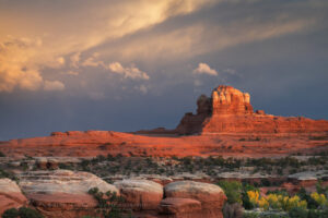 Sunset at Wooden Shoe Arch Overlook. Islands in the Sky District, Canyonlands National Park #85376