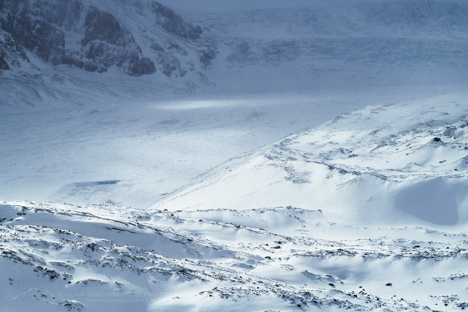 Athabasca Glacier and terminal moraine in winter Jasper National Park Alberta Canada #82263