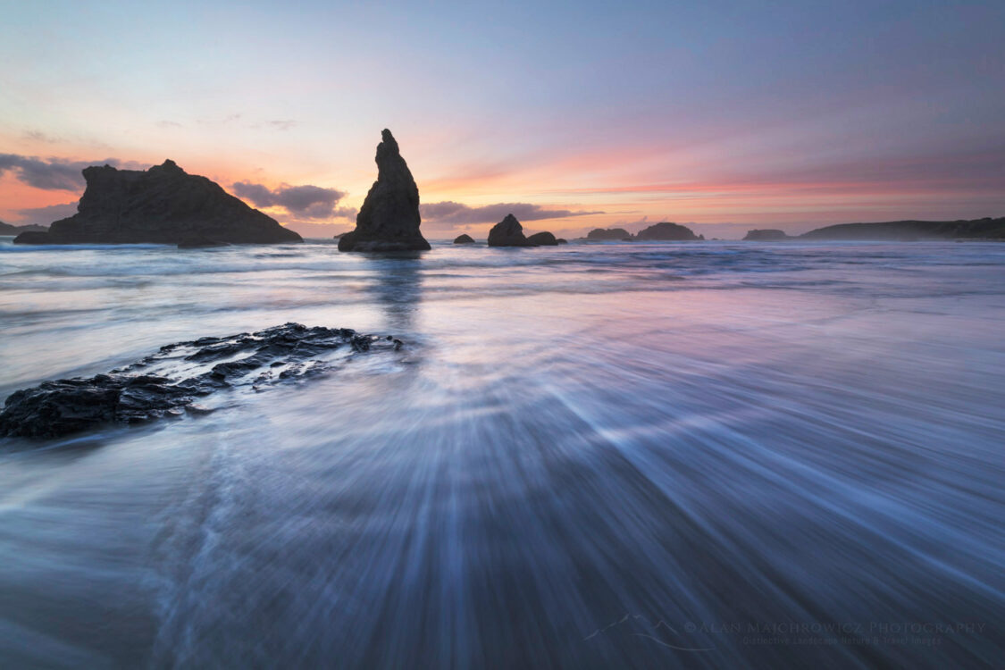 Twilight over Bandon Beach. Bandon Oregon #83139