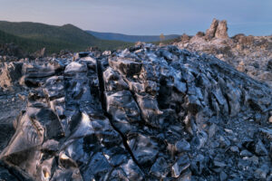 Large blocks of obsidian on the Big Obsidian Flow. Newberry National Volcanic Monument, Oregon #84174