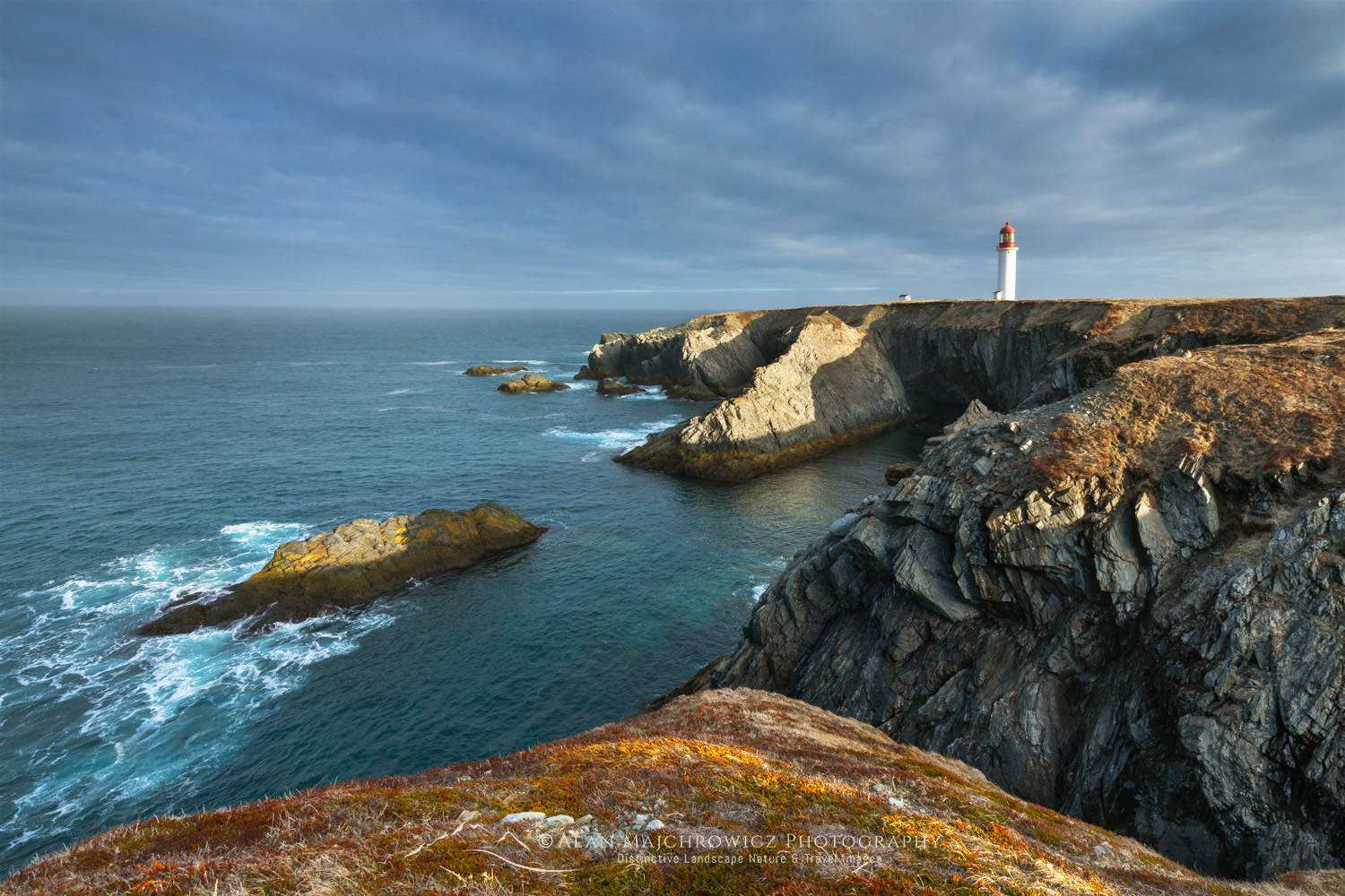 Cape Race Lighthouse on the southern end of the Avalon Peninsula. Newfoundland and Labrador Canada #80588