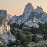 Elephant Rock (L) and the Twin Sisters, City Of Rocks National Reserve Idaho #84403