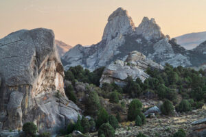 Elephant Rock (L) and the Twin Sisters, City Of Rocks National Reserve Idaho #84403