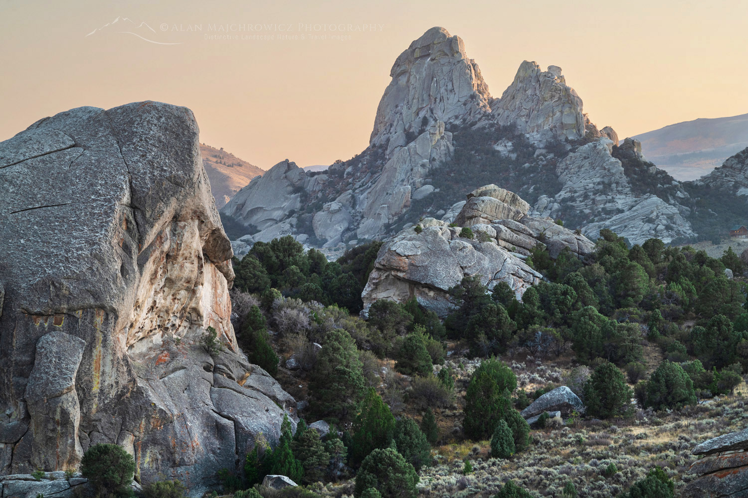 Elephant Rock (left) and the Twin Sisters, City Of Rocks National Reserve Idaho #84403