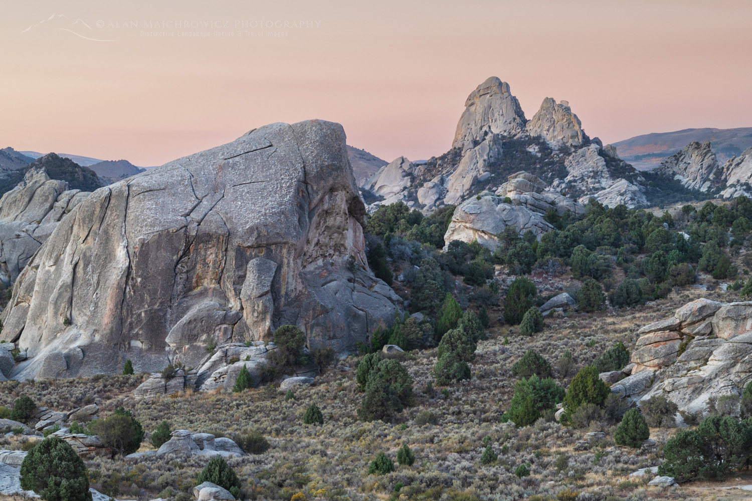 Elephant Rock (left and the Twin Sisters, City Of Rocks National Reserve Idaho #84408