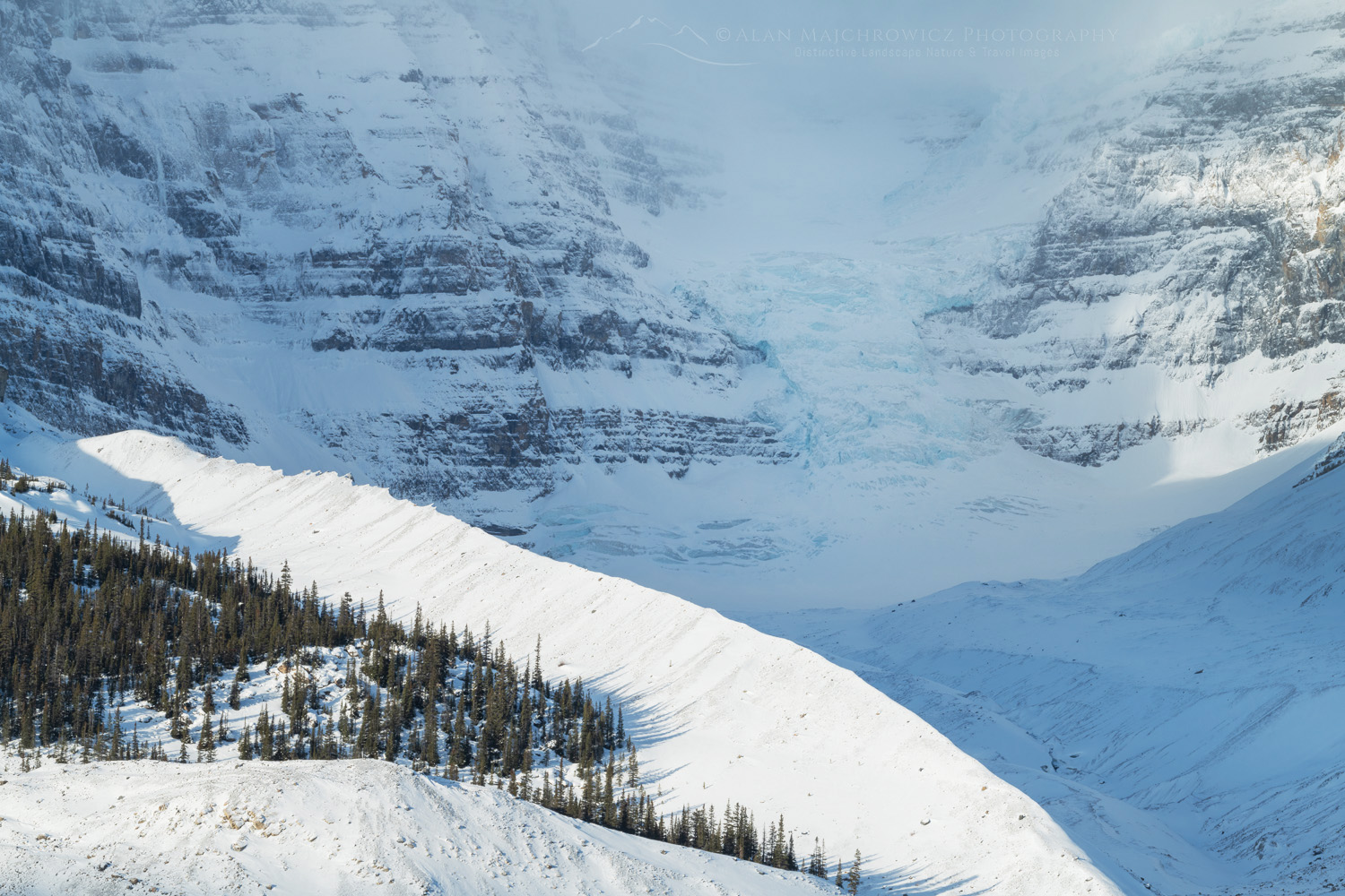 Dome Glacier in winter. Seen from Icefields Parkway. Jasper National Park Alberta Canada #82222