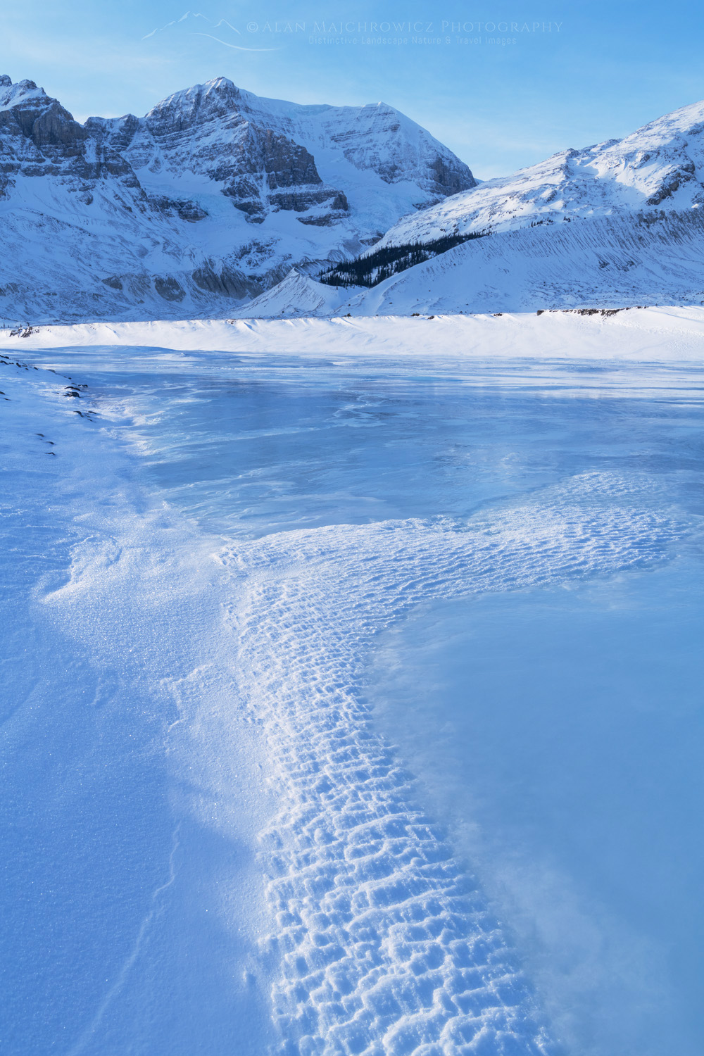Mount Andromeda and Athabasca River in winter Jasper National Park Alberta Canada #82315