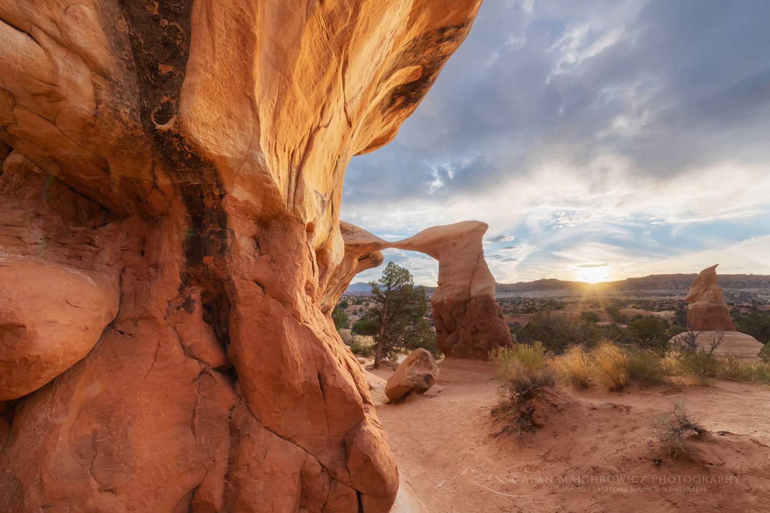 Sunset over sandstone hoodoos. Devils Garden Grand Staircase-Escalante National Monument Utah #84768