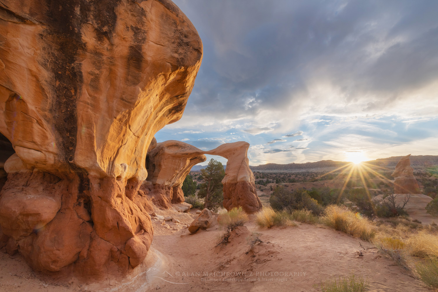 Sunset over sandstone hoodoos. Devils Garden Grand Staircase-Escalante National Monument Utah #84771