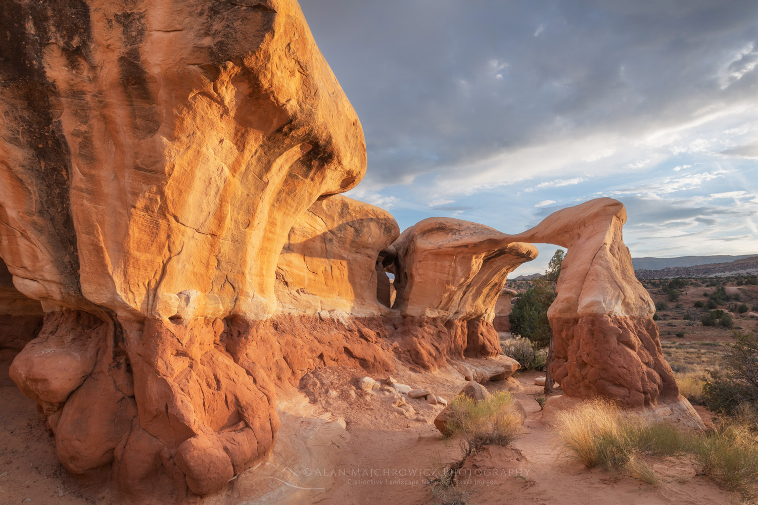 Sunset over sandstone hoodoos. Devils Garden Grand Staircase-Escalante National Monument Utah #84774