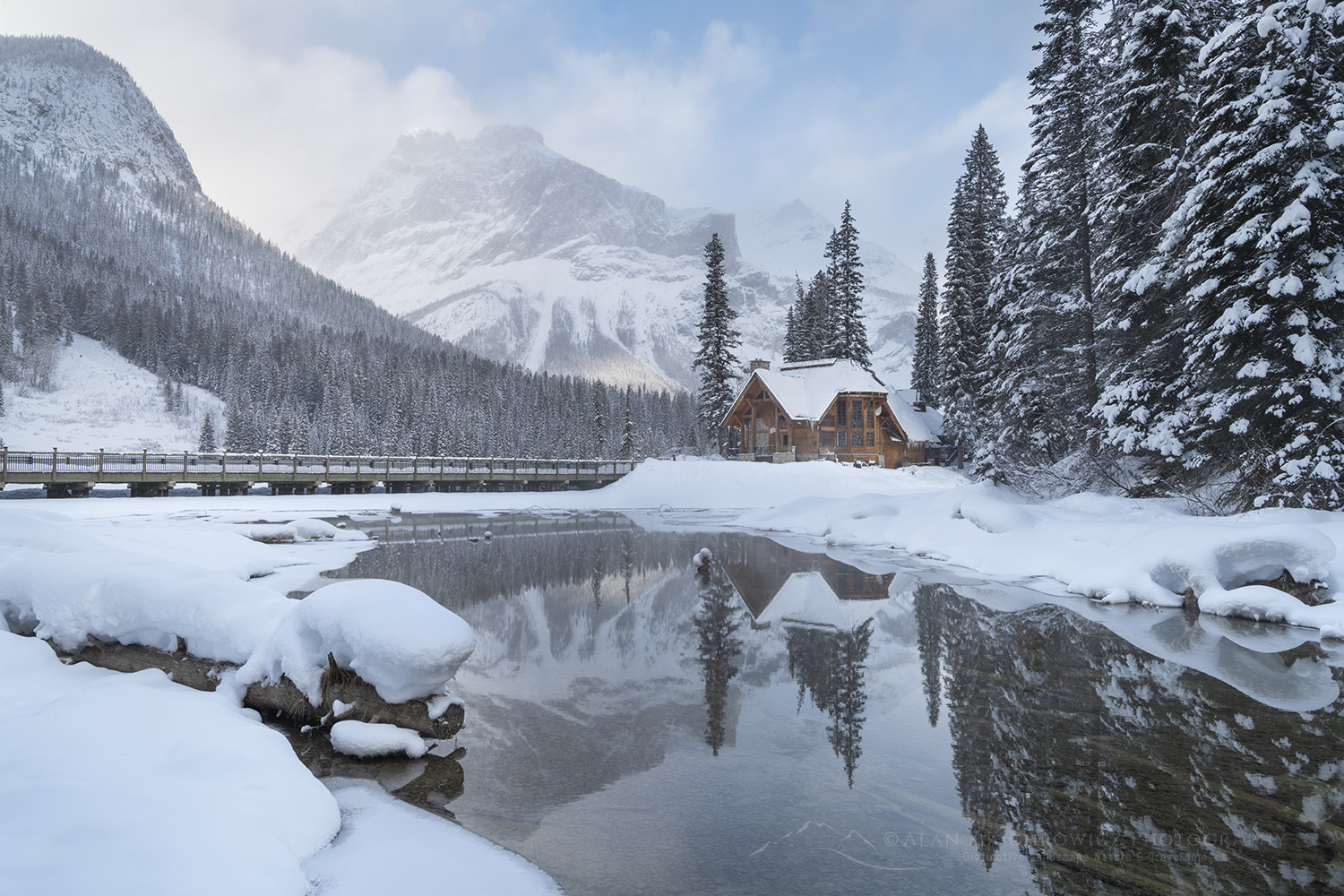 Emerald Lake Lodge in winter. Yoho National Park British Columbia Canada #82501