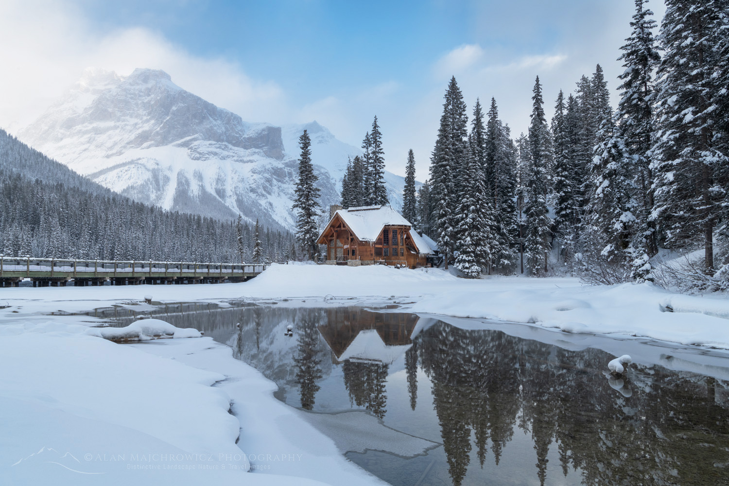 Emerald Lake Lodge in winter. Yoho National Park British Columbia Canada #82507