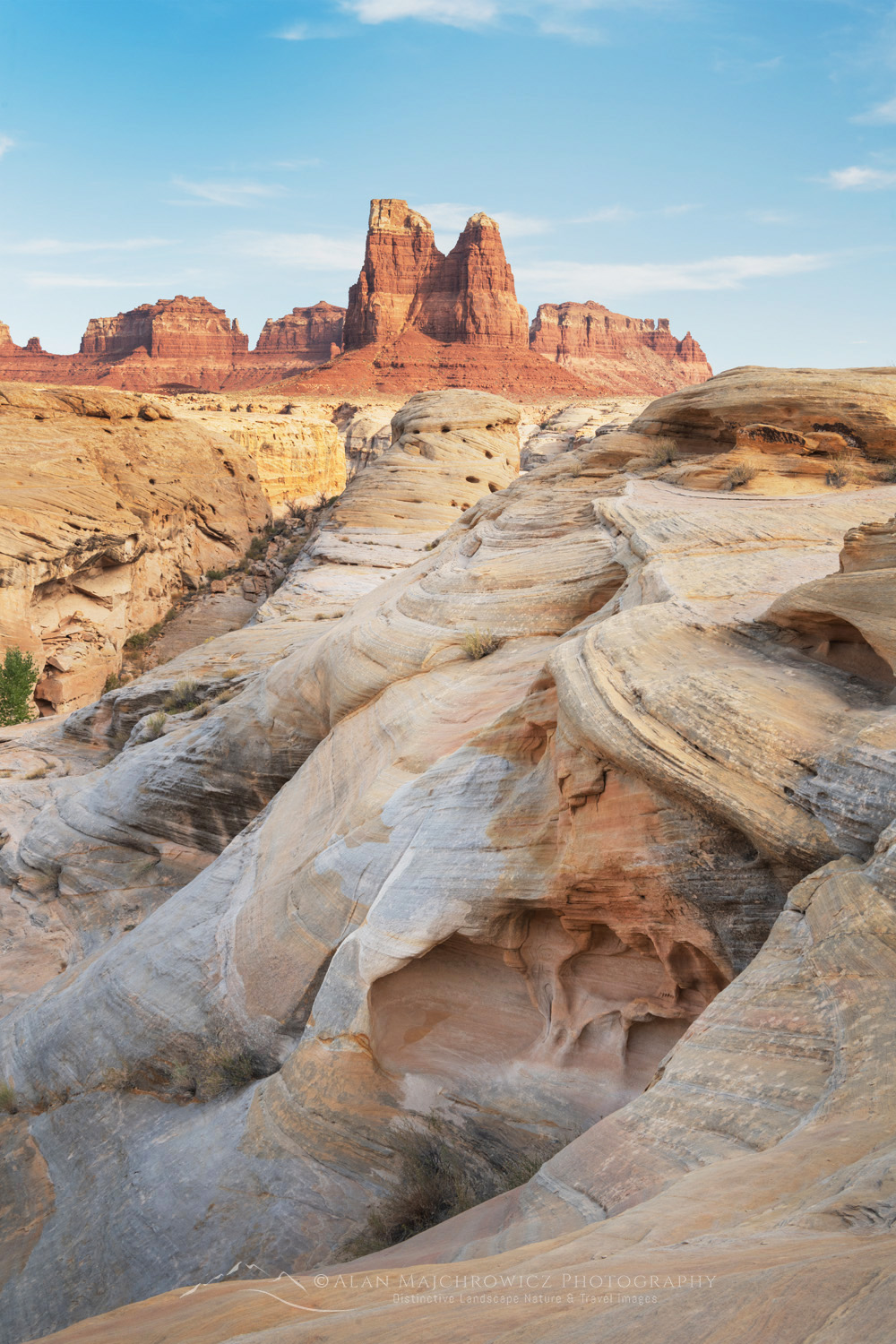 Eroded sandstone buttes. Glen Canyon National Recreation Area Utah #85059