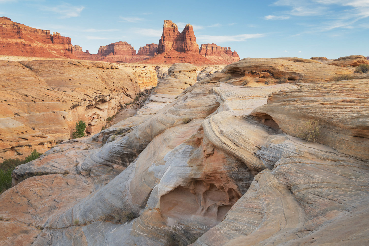 Eroded sandstone buttes. Glen Canyon National Recreation Area Utah #85060