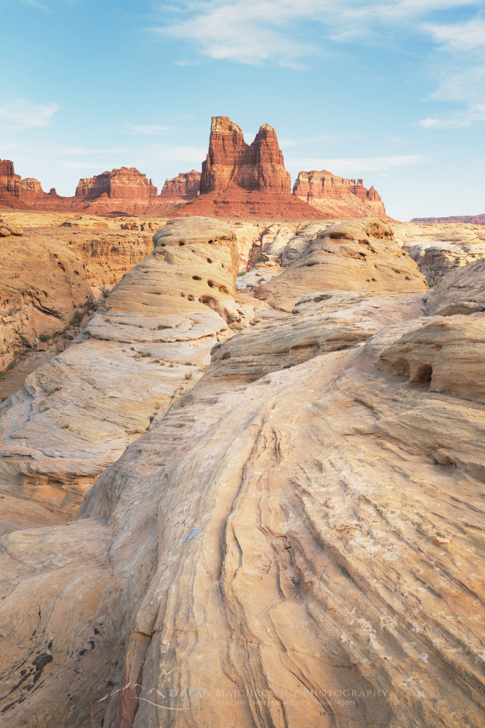 Eroded sandstone buttes. Glen Canyon National Recreation Area Utah #85061
