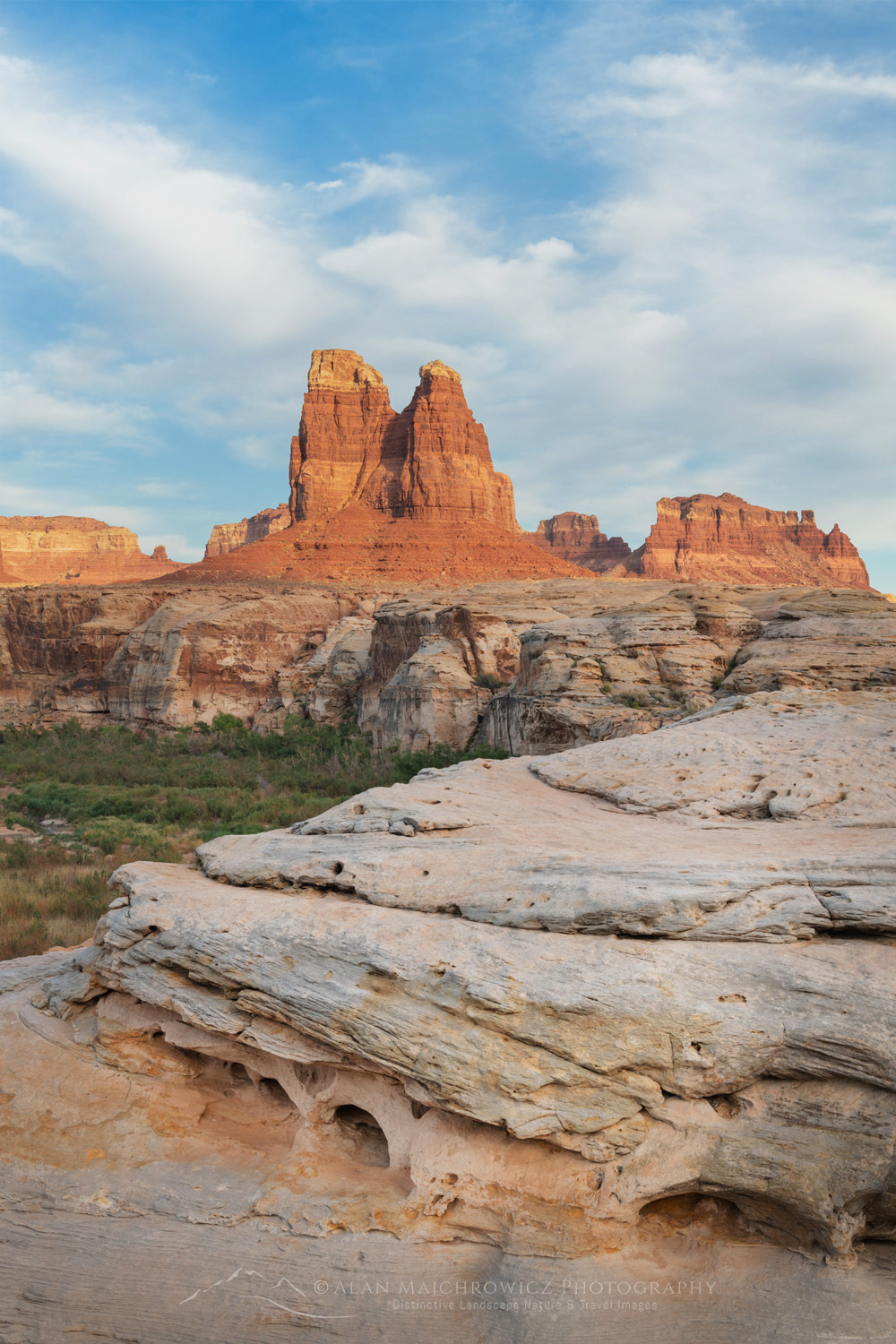 Eroded sandstone buttes. Glen Canyon National Recreation Area Utah #85071