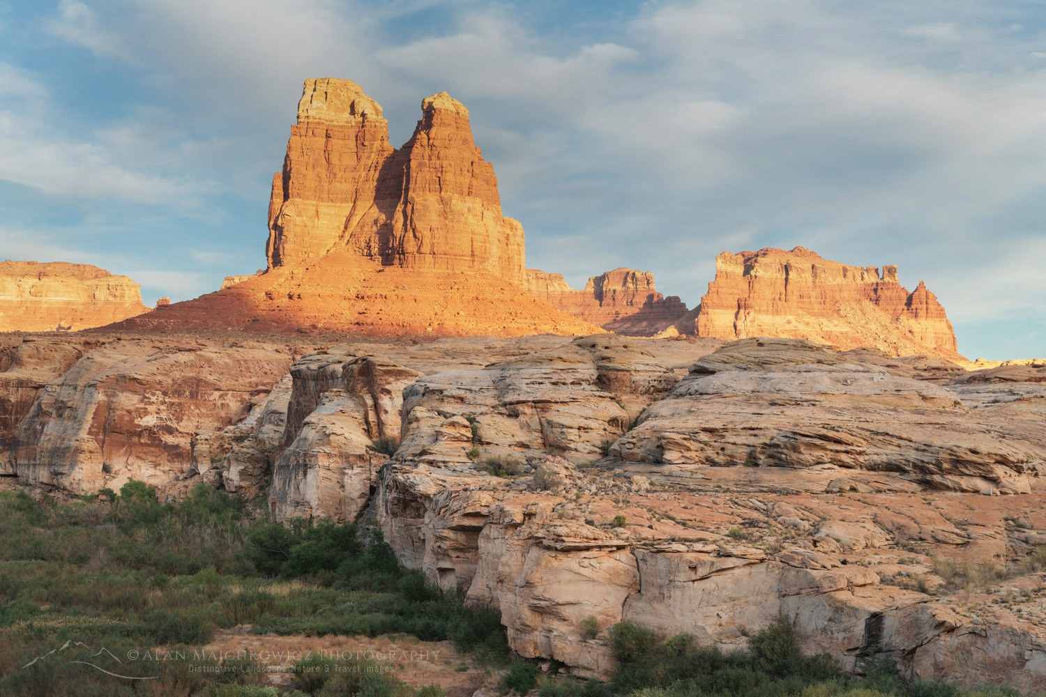 Eroded sandstone buttes. Glen Canyon National Recreation Area Utah #85075