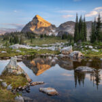 Gwillim Lakes, with Gregorio Peak in the distance. Valhalla Provincial Park, West Kootenays British Columbia Canada #80912